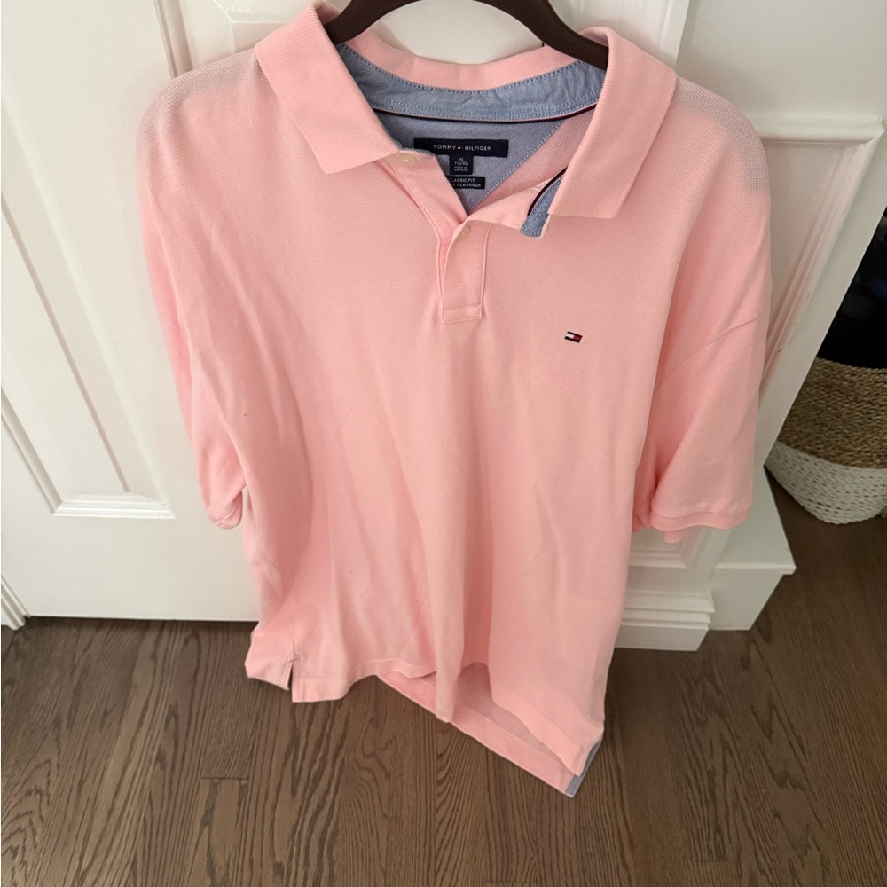 Tommy Hilfiger Men's Pink Polo Shirt